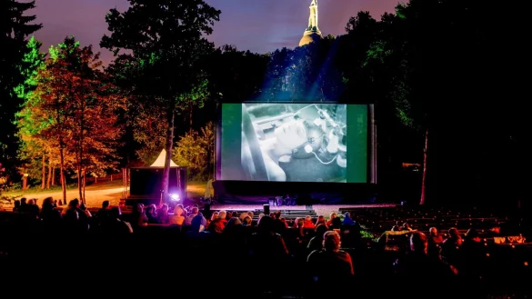 Stimmungsvoll: Beim Mondscheinkino gibt es wieder ein abwechslungsreiches Programm zu sehen. 999 Besucher passen auf die Waldbühne. - © Friedrich-Wilhelm Glüke
