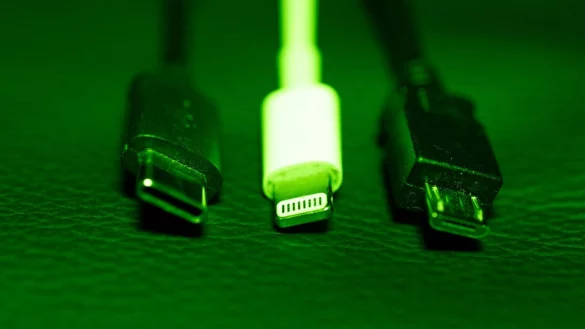 Ladebuchsen in Elektroger&auml;ten - &copy; Foto: Mohssen Assanimoghaddam/dpa