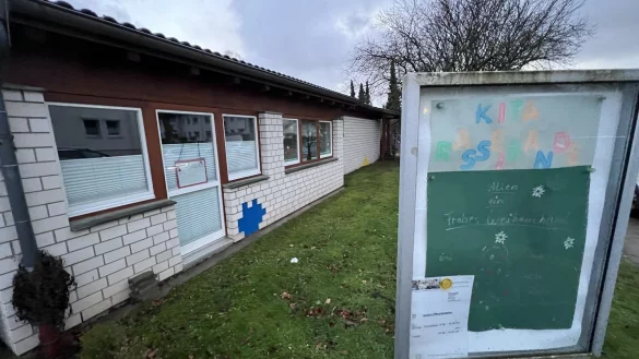 Die Kita Rasselbande an der Berliner Straße kämpft immer noch mit den Folgen des Wasserschadens, der sie gleich zwei Mal erwischt hat. - © Kyrill von Matuschka