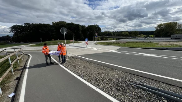 Bauarbeiten an der "Brille" im September 2024. - © Sven Kienscherf
