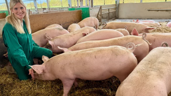 Franziska Elmerhaus stellte die neuen Investitionspläne von Tönnies Lebensmittel vor. - © Tönnies Lebensmittel