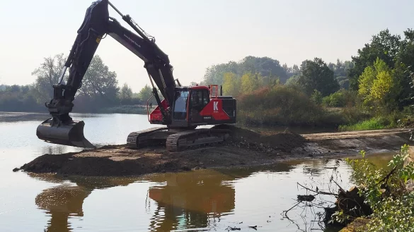 Es sind nur noch Restarbeiten am Norderteich zu tun. - © Landesverband Lippe