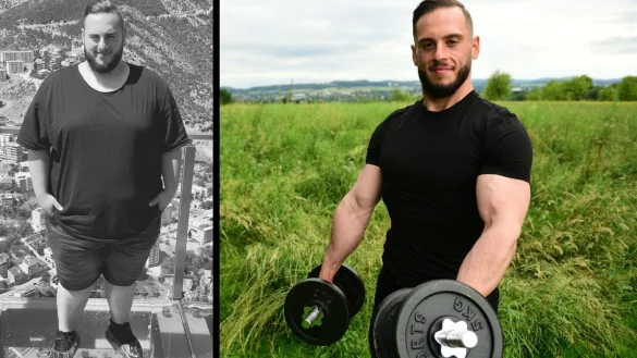 Vorher, nachher: In 20 Monaten hat Aslan Birinci aus Kalletal-L&uuml;denhausen 95 Kilo abgenommen. Auf seinem Instagram-Account berichtet er von seinen Erfolgen und gibt Tipps zu Sport und Ern&auml;hrung. - &copy; Aslan Birinci/Nicole Ellerbrake