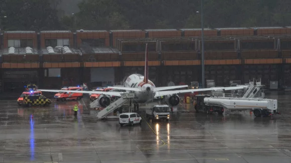 Eurowings-Maschine am Flughafen Tegel - &copy; Foto: Paul Zinken