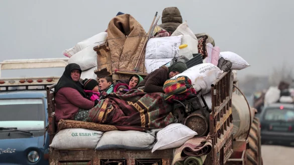 Flucht aus Idlib - &copy; Foto: Ugur Can/DHA/dpa