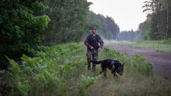 Grenze in Litauen - &copy; Foto: Mindaugas Kulbis/AP/dpa