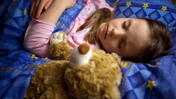 Schlafendes Kind - &copy; Foto: Patrick Pleul/dpa