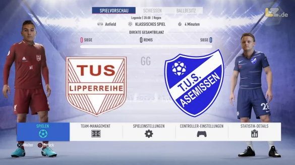 Im LZ-E-Kick schauen wir, wie gut Lippes Kreisliga-Fu&szlig;baller am Controller sind. Im Duell: Miguel Taverner (links) vom TuS Lipperreihe und Gerrit Barthelmeus vom TuS Asemissen. - &copy; EA Sports, Montage: Katja Akulenko