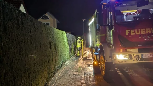 Ein Heckenbrand ist in Lage gelöscht worden. - © Feuerwehr Lage
