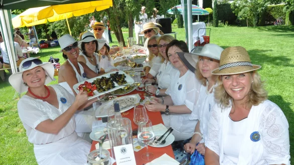 Sommerlich: Auch in diesem Jahr können Picknick-Tische im Park gemietet werden. - © Karin Prignitz