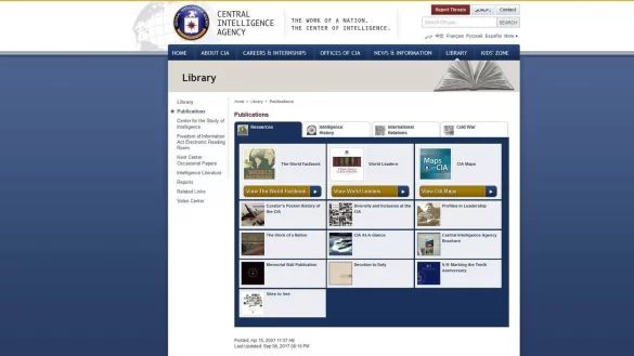 Bibliothek der CIA - &copy; Foto: cia.gov/dpa-tmn