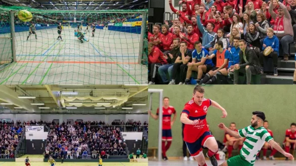 Der 16. LZ-Cup beginnt am Sonntag mit der Vorrunde der M&auml;nner. Unsere Karte zeigt, in welchen Hallen gespielt wird. - &copy; Egon Penner; Collage: Tilo Sommer