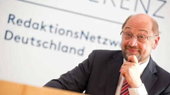 Kam auch ins Gr&uuml;beln: SPD-Chef Martin Schulz. - &copy; Oliver Krato