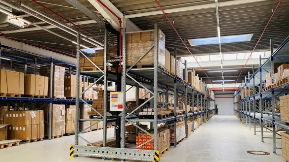 9000 Quadratmeter gro&szlig; ist die neue Lagerhalle der Firma Burmeier in Hiddenhausen.&nbsp; - &copy; Cordula Gr&ouml;ne/Stiegelmeyer Gruppe