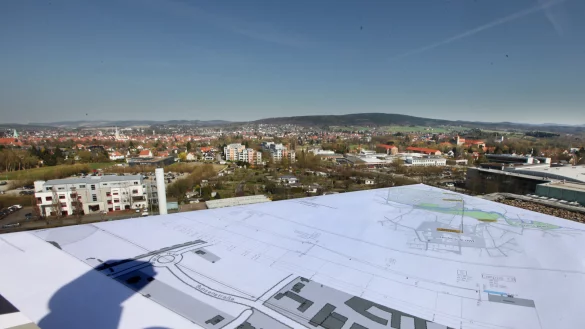 Die Planskizzen f&uuml;r eine Seilbahn in die Stadt. - &copy; Vera Gerstendorf-Welle