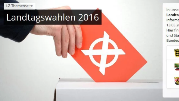 LZ-Spezial zu den Wahlen in drei Bundesl&auml;ndern. - &copy; Repro LZ