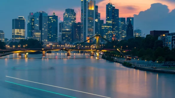 Frankfurter Bankenskyline - &copy; Foto: Boris Roessler