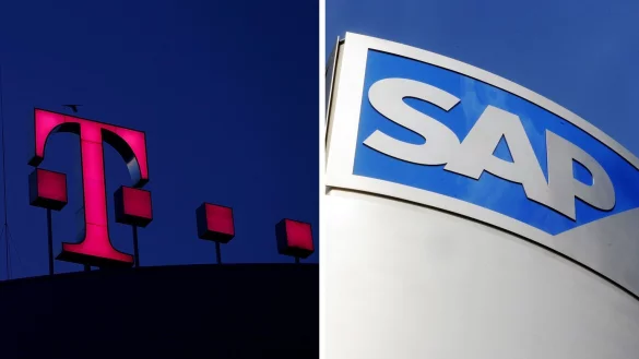 Telekom und SAP - &copy; Foto: Oliver Berg/dpa