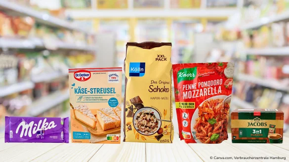 F&uuml;nf Produkte sind nominiert, die "Mogelpackung des Jahres" zu werden. - &copy; Verbraucherzentrale Hamburg