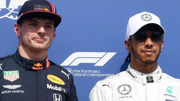 Verstappen und Hamilton - &copy; Foto: Uli Deck/dpa