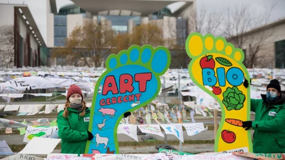 Demonstration f&uuml;r Agrarwende - &copy; Foto: Christoph Soeder/dpa