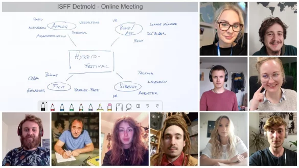 Hoffen auf eine Neuauflage des Festivals (von oben links nach unten rechts): Kristel Kaljuvee (Estland), Ugur Sari (T&uuml;rkei), Daniel Heitkamp (Aachen), Janika Hirvelaan (Estland), Yassin Eminoglu (Deutschland), Levent Arslan (T&uuml;rkei), Melike Tatoglu (Braunschweig), Lukas Arslan (Detmold), Jasmin Klimek (Aachen) sowie Malik Eminoglu (Hamburg). - &copy; Screenshot: Annika Reuner