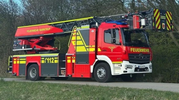 Die neue Drehleiter für die Feuerwehr Barntrup. - © Feuerwehr Barntrup