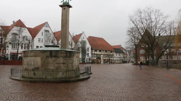 Wichtiger Platz: Am Salzhof könnte ein Denkmal für die Schützen entstehen – zumindest wenn es nach der Gesellschaft geht. Das Denkmal soll in Nähe der Post aufgestellt werden. - © Yvonne Glandien