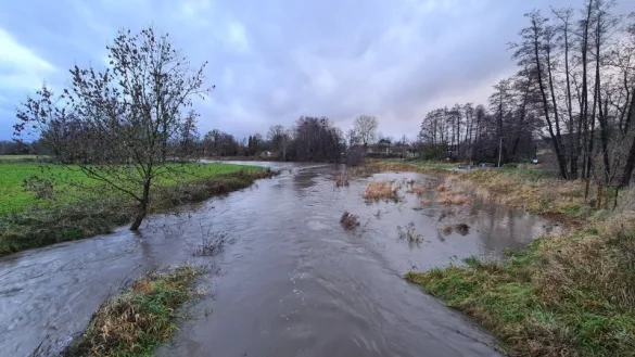 Wenn die Bega voll Wasser ist, laufen die Braker Wiesen in Lemgo voll. - © Nadine Uphoff