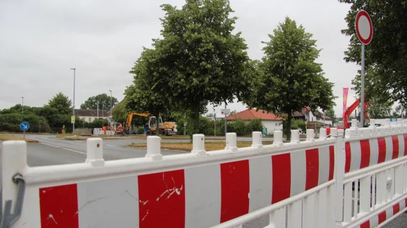 Die Baustelle vorm Hauptzollamt. - &copy; Carolin Brokmann