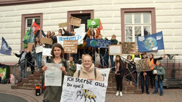 Chantal de Villele (links) und Eileen Wiebe haben die erste Klimademonstration in Blomberg organisiert. - &copy; Tanja Watermann