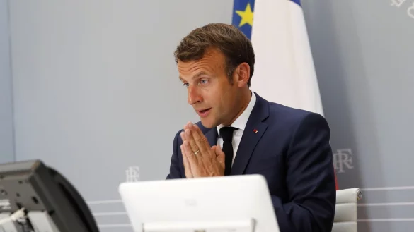 Videokonferenz - &copy; Foto: Christophe Ena/AP/dpa