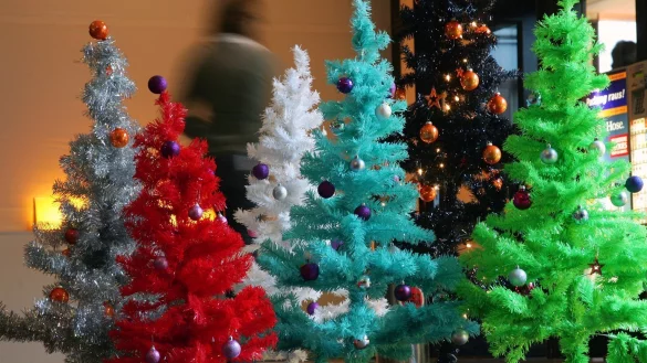 Weihnachtsb&auml;ume aus Plastik - &copy; Foto: Gero Breloer