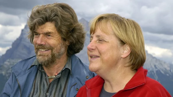 Reinhold Messner und Angela Merkel - &copy; Foto: DB Matteo Villanova/Agenzia_obiettivo/dpa