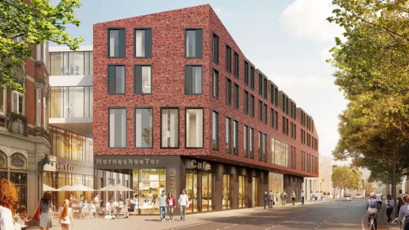 Ein erster Entwurf - so könnte das Hornsche Tor künftig aussehen. - © Grafik: RKW Architektur