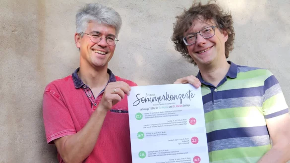 Lemgoer Sommerkonzerte 2025: Die Kantoren Volker Jänig (links) und Frank Schreiber freuen sich auf facettenreiche Konzerte. - © Thomas Krügler