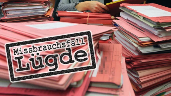 Etliche Ermittlungsakten hat die Staatsanwaltschaft Detmold rund um den Komplex zum Missbrauchsfall L&uuml;gde angelegt. Die Vorg&auml;nge zum Beh&ouml;rdenversagen k&ouml;nnen jetzt wieder in den Schrank sortiert werden.&nbsp; - &copy; Foto: Bernhard Preuss/Montage: Oliver Wendtland