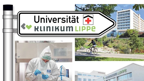 Der Aufbau der Uni-Klinik dauert Jahre. Im Wintersemester 2021/22 soll es mit den ersten Studenten in Bielefeld losgehen. - © Montage: Oliver Wendtland
