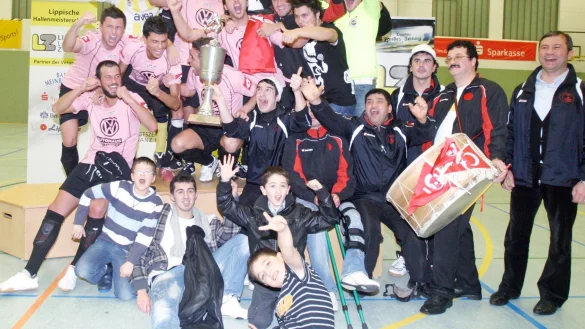 So jubelte der TSV Horn 2010 in der Augustdorfer Witex-Halle. - &copy; Sebastian Lucas