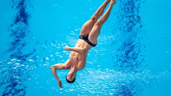 Wasserspringer - &copy; Foto: Bernd Thissen/dpa