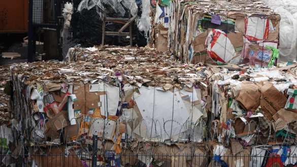 Entsorger sind derzeit froh, wenn sie das Papier loswerden, das sich bei ihnen stapelt. - &copy; picture alliance