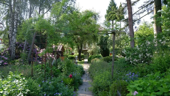 In ihrem Garten hat sich die Familie eine Wohlfühloase geschaffen. - © Lorraine Brinkmann