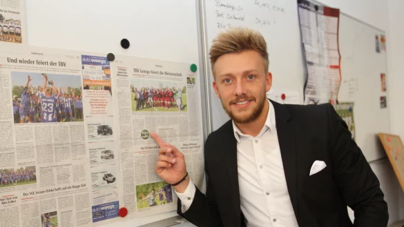 LZ-Besuch im Juli 2016: Patrick Siebert sprach &uuml;ber die historische Spielzeit 2015/16 mit dem TBV. - &copy; Sebastian Lucas