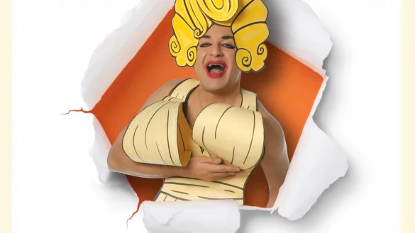 In Lemgo zu Gast: Ennio Marchetto präsentiert sich als Marilyn Monroe. - © Privat