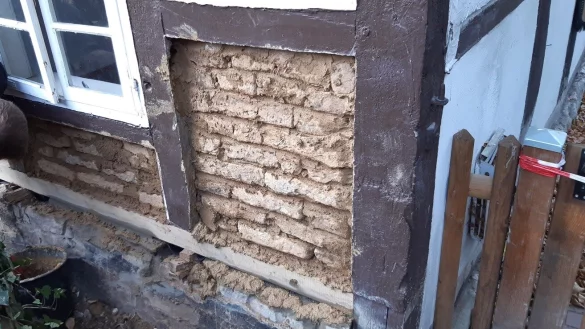 Die Arbeiten am alten Fachwerkhaus der K&uuml;nstlervereinigung sind fast abgeschlossen. - &copy; Das Fachwerk