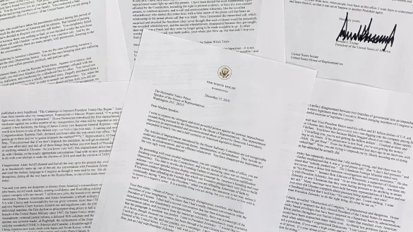 Trumps Brief - &copy; Foto: Jon Elswick/AP/dpa