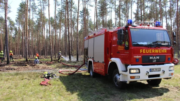 Waldbrand bei Dreetz - &copy; Foto: Christian P&ouml;rschmann