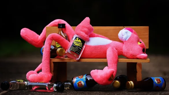 Alkohol und keine Erinnerungen: Wie dem Pinken Panther ergeht es auch Familienvater Frank Gallagher in der Serie "Shameless" des&ouml;fterern. - &copy; Symbolbild: Pixabay