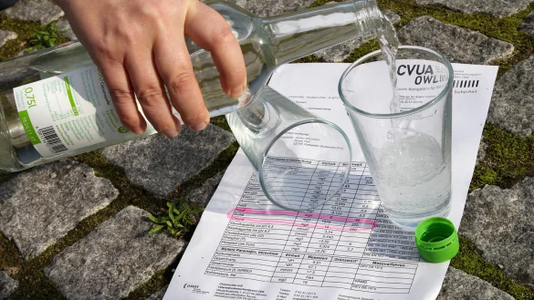 Gut f&uuml;rs Mineralwasser, schlecht in der Trinkwasserversorgung: Der Sulfatwert von 1570 Milligramm pro Liter findet sich in dem Brunnen auf dem Gripshof. Die Forstetal-Quelle von Bad Meinberger kommt immerhin auf 1470. - &copy; Picasa