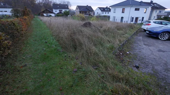Dieser "Fu&szlig;weg" soll kein Angstraum werden. Deshalb hat die Stadt Horn-Bad Meinberg f&uuml;r den angrenzenden Bauplatz einen Bauantrag mit einer Garage genau auf der Grundst&uuml;cksgrenze nicht genehmigt. - &copy; Jost Wolf